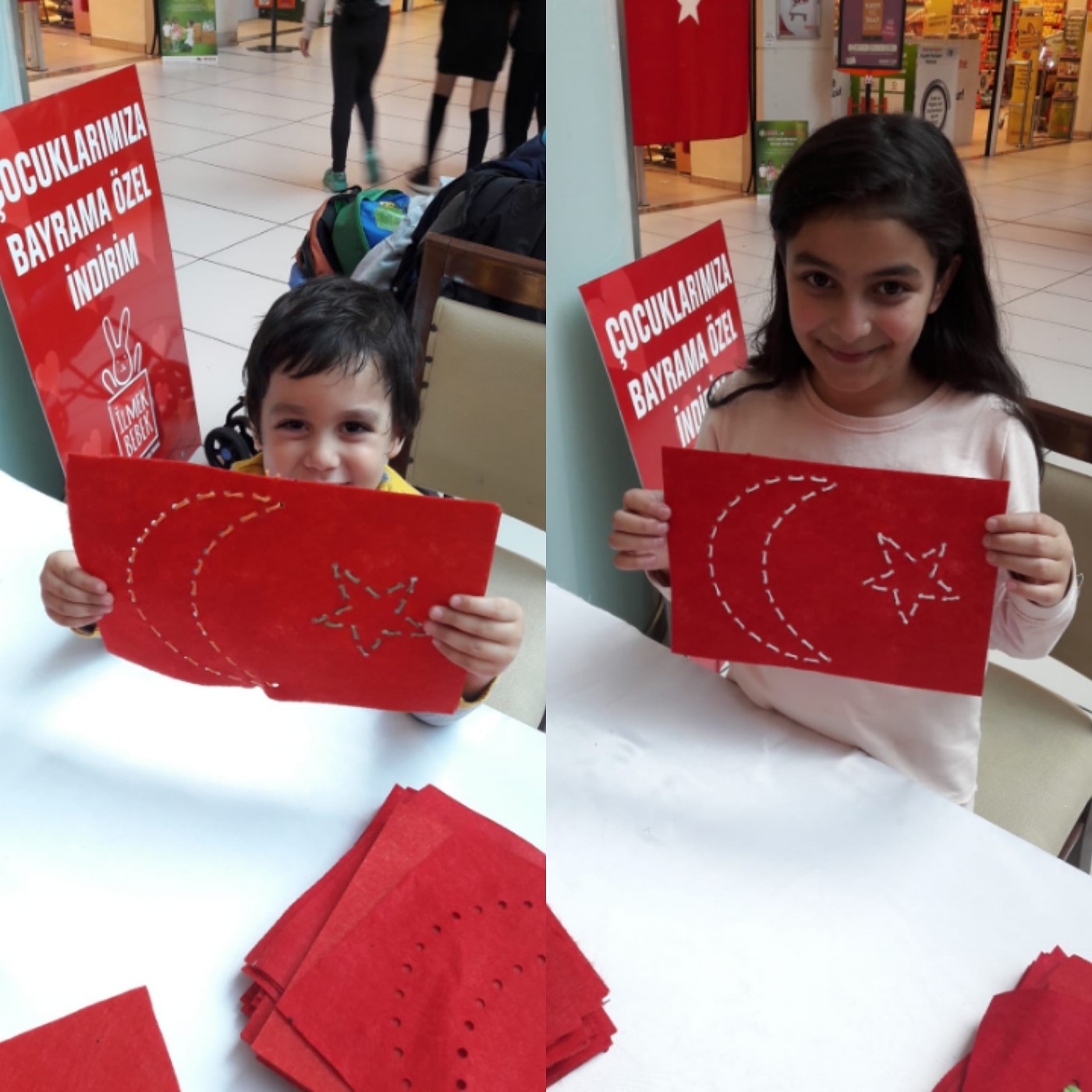 Çocukların etkinlikte yaptığı çalışma